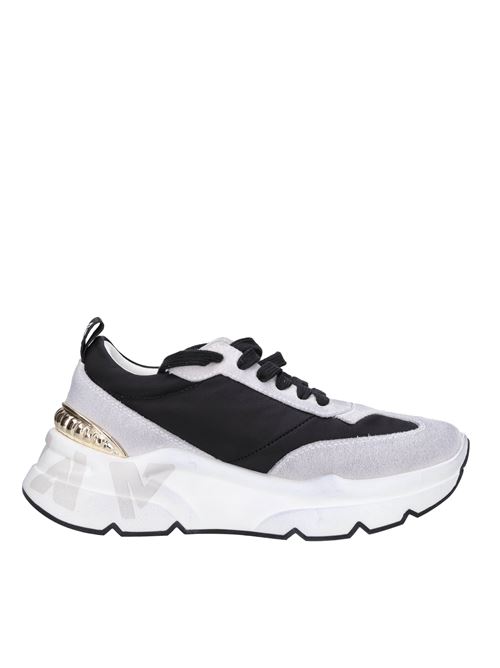 Sneakers in tessuto e camoscio EMANUELLE VEE | 432P-803-10-P011KNERO-GRIGIO-BIANCO